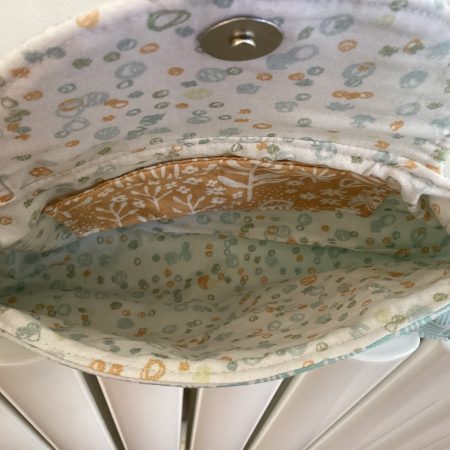 Cute Small Handcrafted Fabric Lined Pastel Boutique Purse With magnetic Fastener