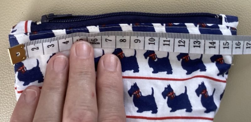 Really Cute Small Fabric Zipped Lined Coin Purse White With Blue Scotty Dogs