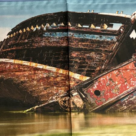 Pin Mill Boat Wrecks Tea Towel - 100% Organic Cotton