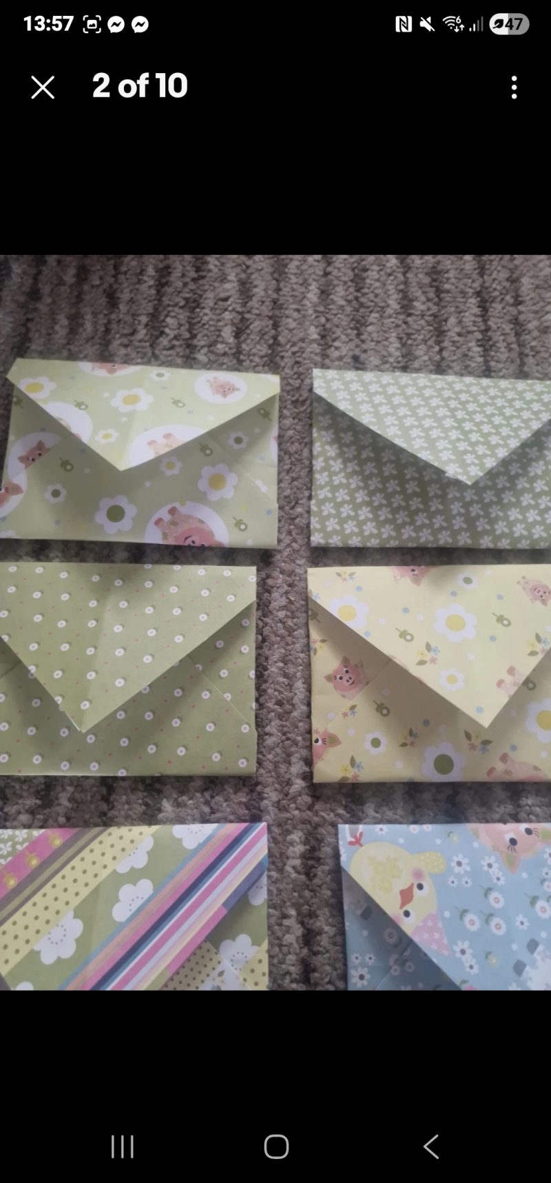 Cute Handmade Flowers And Animals Envelopes ×14