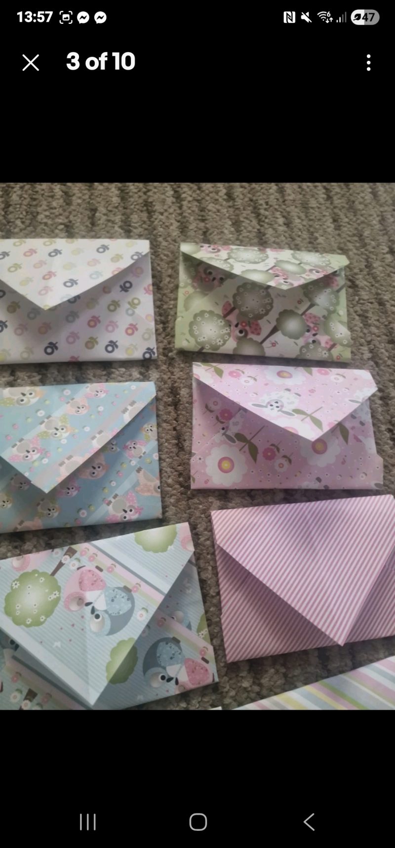 Cute Handmade Flowers And Animals Envelopes ×14
