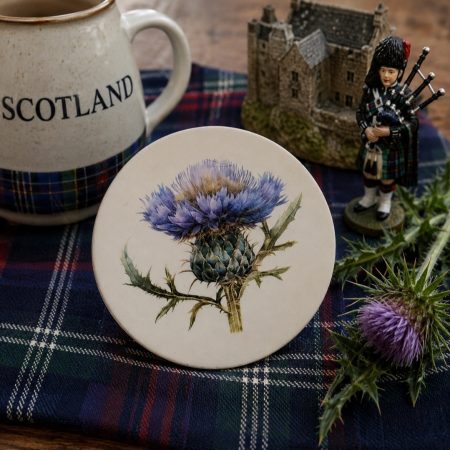Plaster thistle coaster, thistle gift, thistle coaster, coaster gift