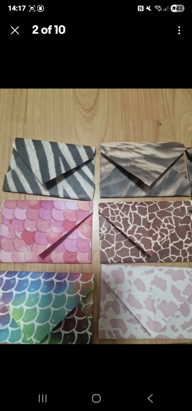 Animal Print Handmade Envelopes ×26