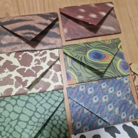 Animal Print Handmade Envelopes ×26