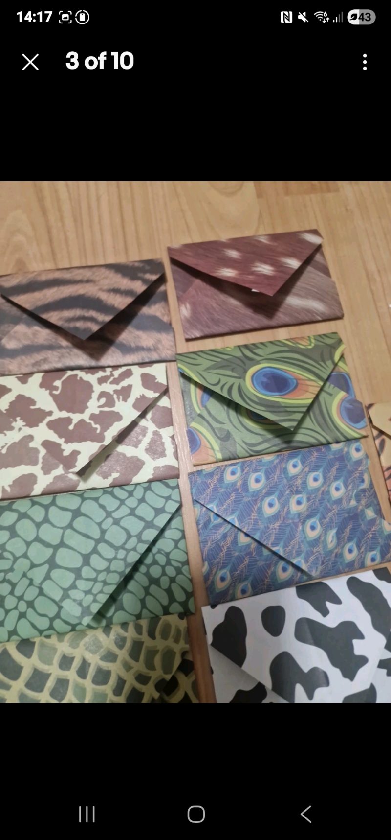 Animal Print Handmade Envelopes ×26