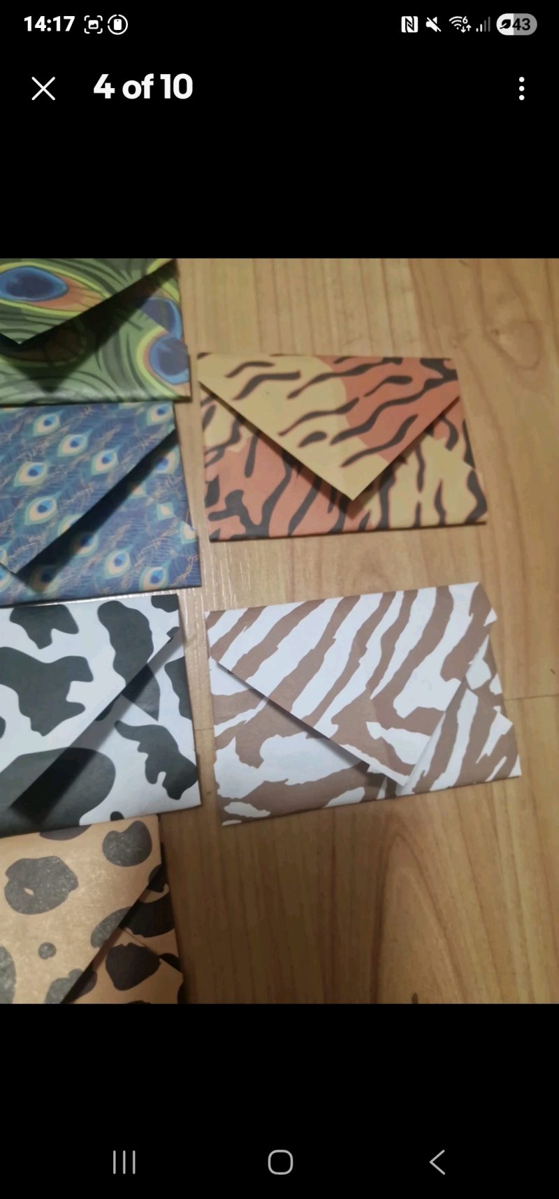 Animal Print Handmade Envelopes ×26