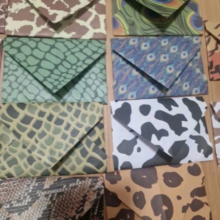 Animal Print Handmade Envelopes ×26