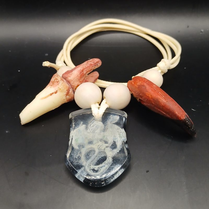 Arcane Artefacts - Dragon's Pact | resin amulet | fang, claw | LARP, Cosplay | 6 colours available