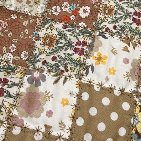 Handmade Patchwork Book Sleeve – Vintage Floral Book Cove