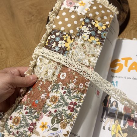 Handmade Patchwork Book Sleeve – Vintage Floral Book Cove