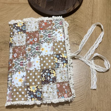 Handmade Patchwork Book Sleeve – Vintage Floral Book Cove