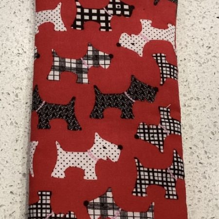 Red Scotty Dog Featured Glasses Case With Strong Magnetic Fastener