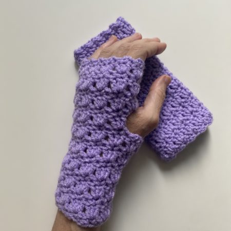 Crochet hand warmers/fingerless gloves
