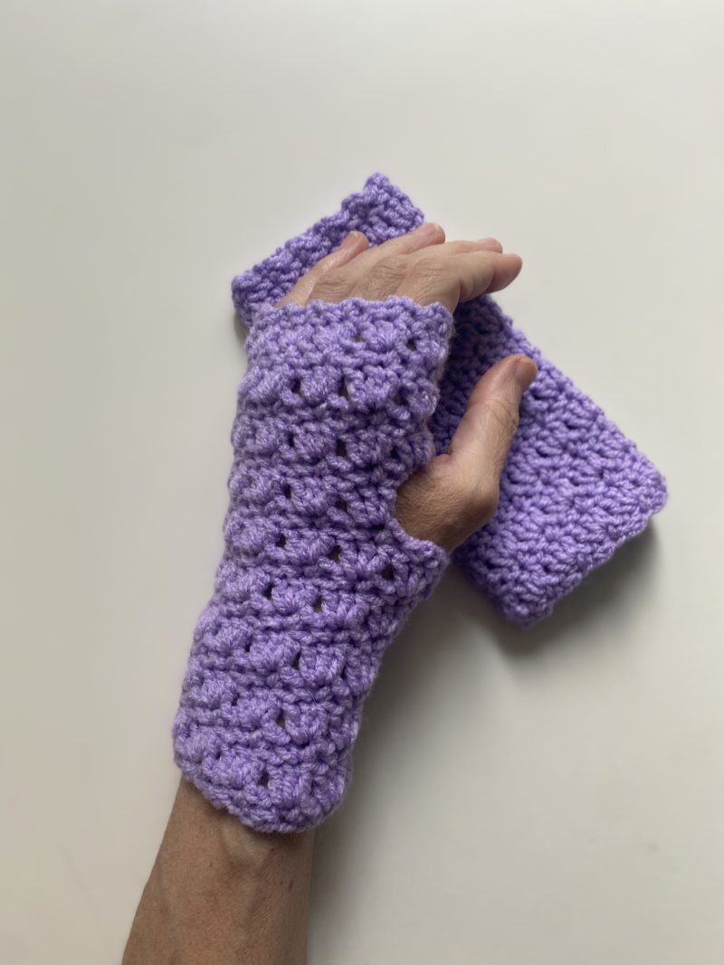 Crochet hand warmers/fingerless gloves