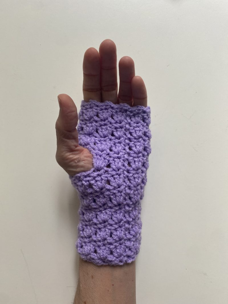 Crochet hand warmers/fingerless gloves