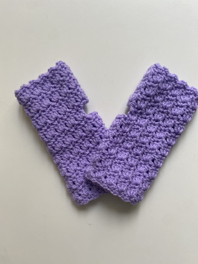Crochet hand warmers/fingerless gloves