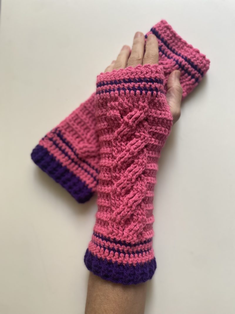 Crochet hand warmers/fingerless gloves