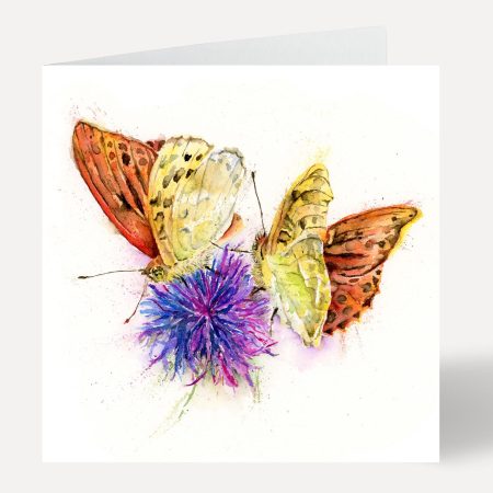 ‘Fabian & Felicity’ High Brown Fritillaries Greeting Card