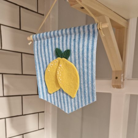 Lemon felt pennant