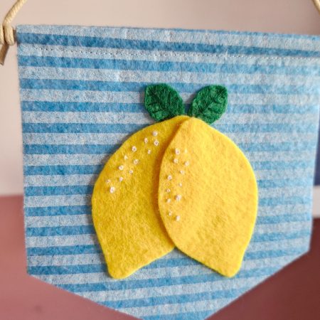 Lemon felt pennant