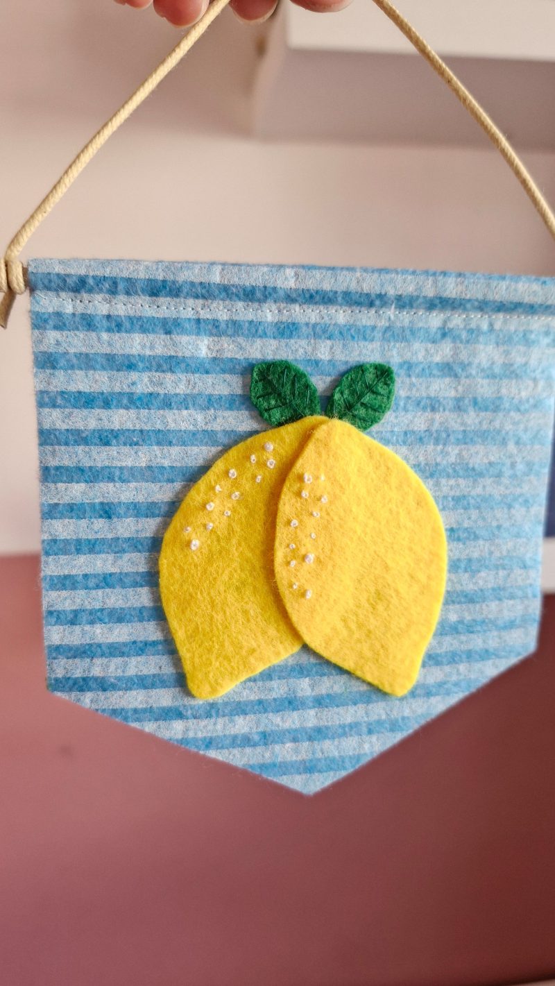 Lemon felt pennant