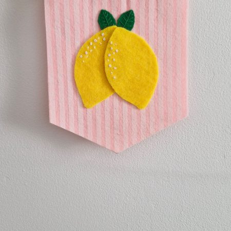 Lemon felt pennant