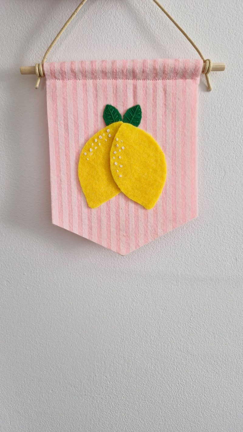Lemon felt pennant