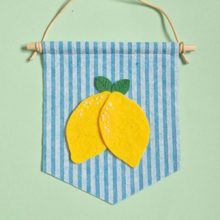 Lemon felt pennant