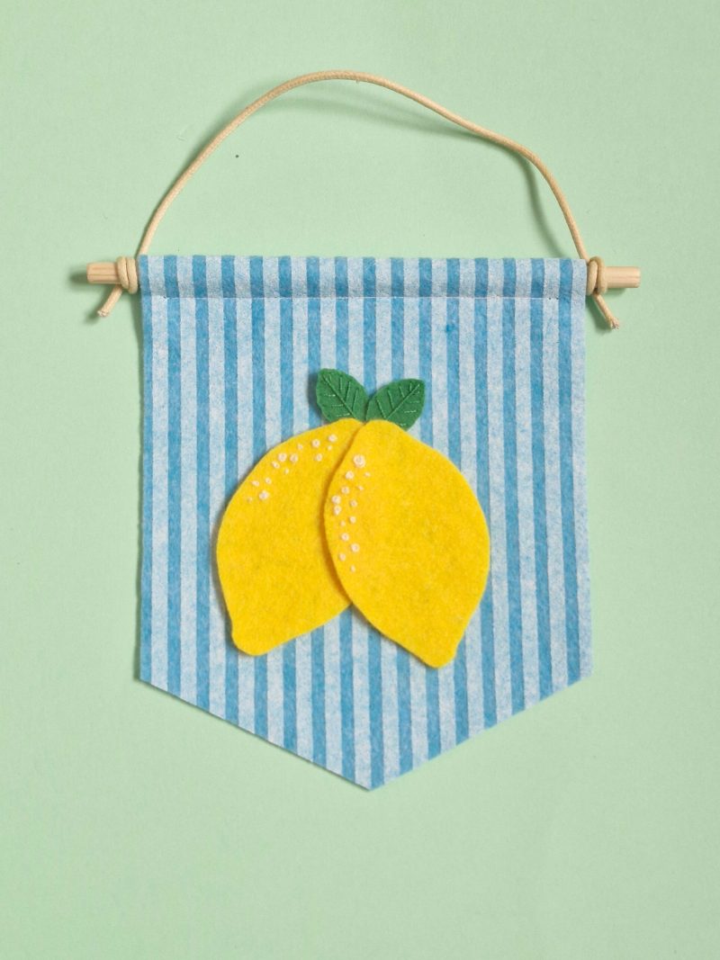 Lemon felt pennant