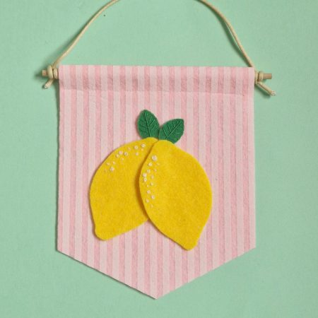 Lemon felt pennant