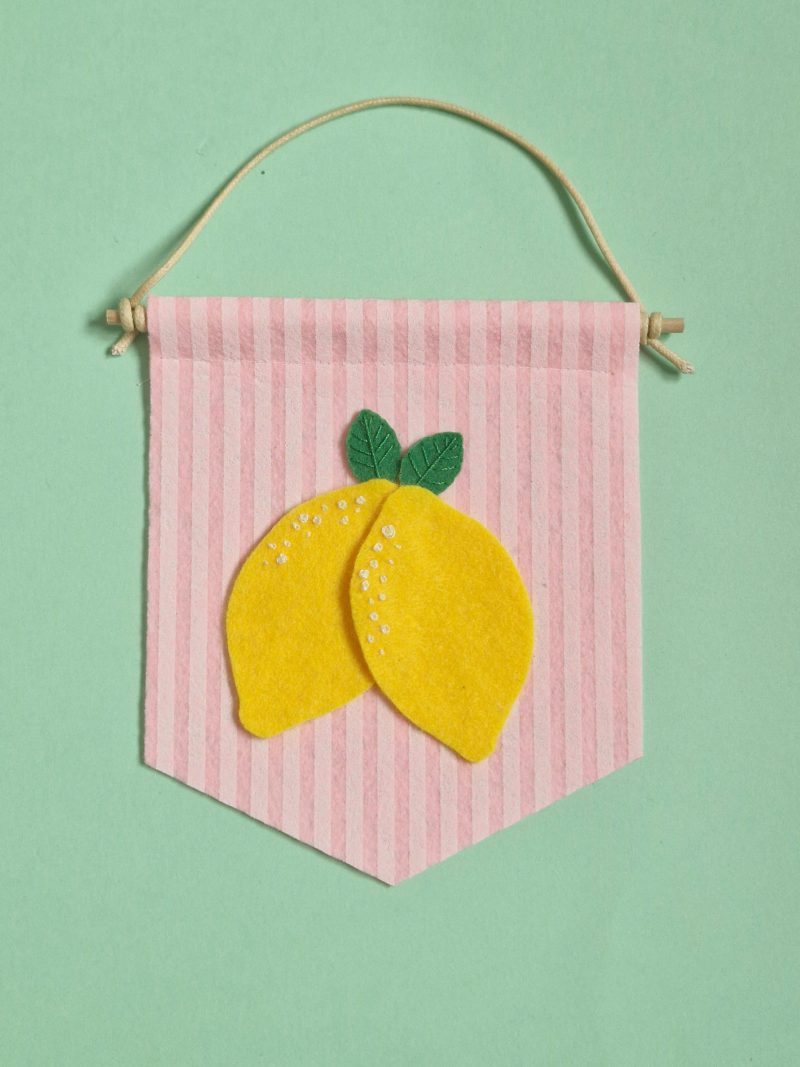 Lemon felt pennant
