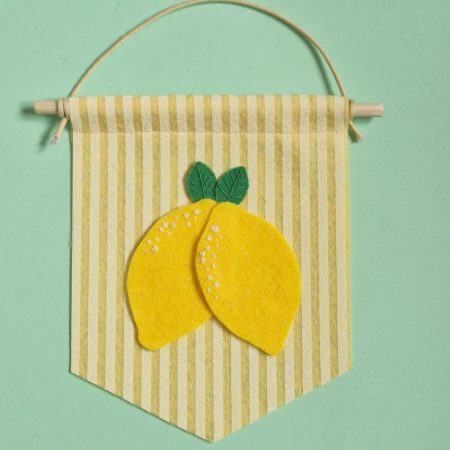 Lemon felt pennant