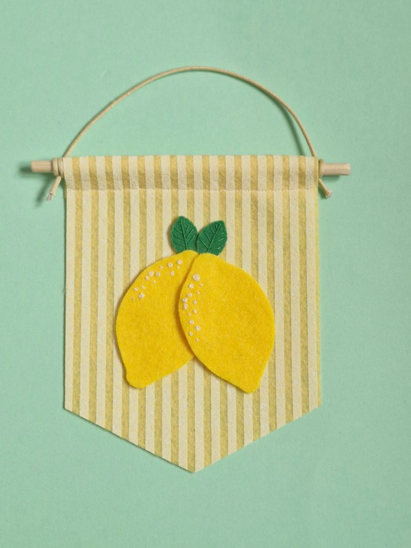 Lemon felt pennant