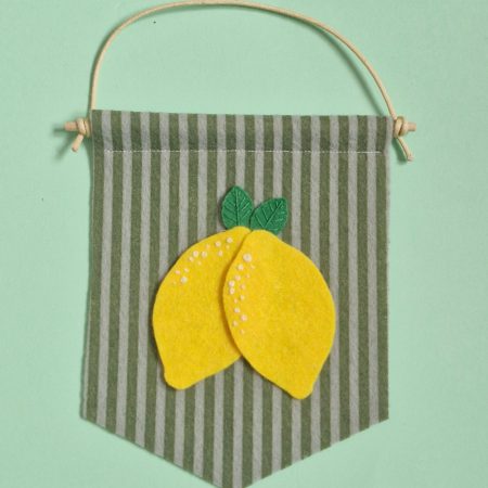 Lemon felt pennant