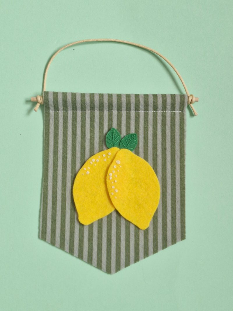 Lemon felt pennant