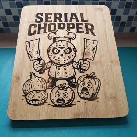 Laser engraved bamboo chopping board