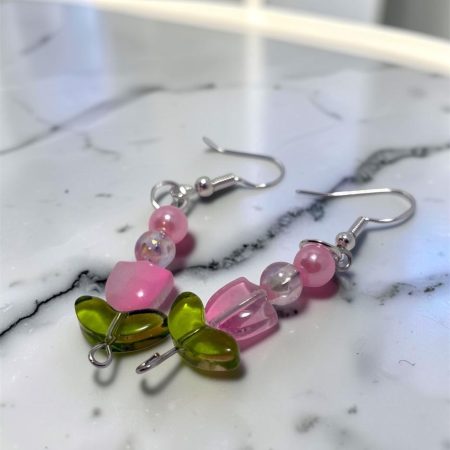 Handmade Tulip Bead Earrings