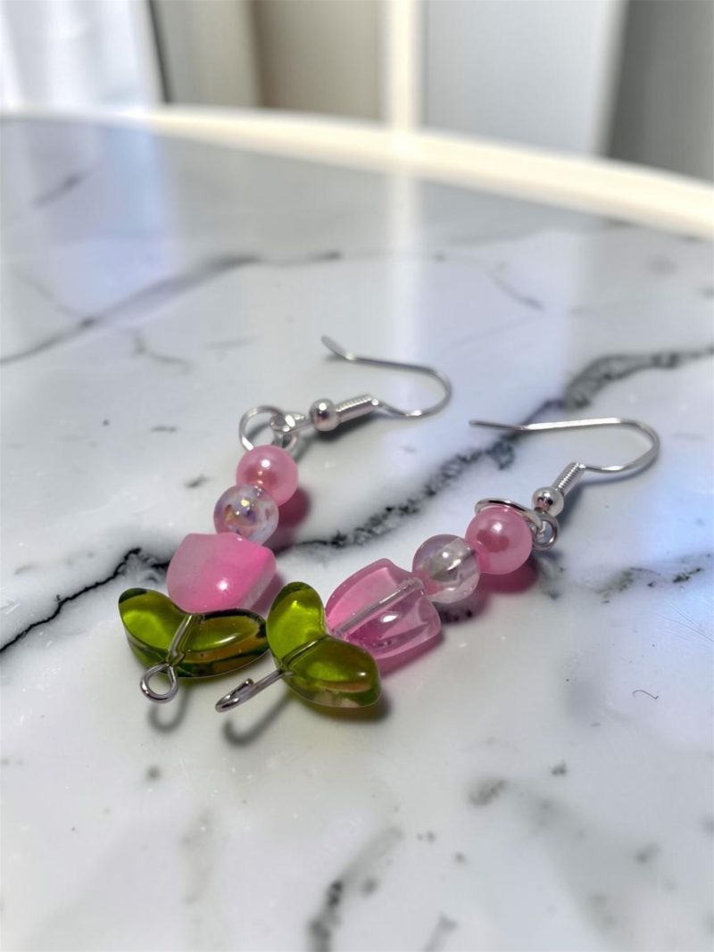 Handmade Tulip Bead Earrings