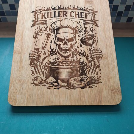 Engraved bamboo chopping board