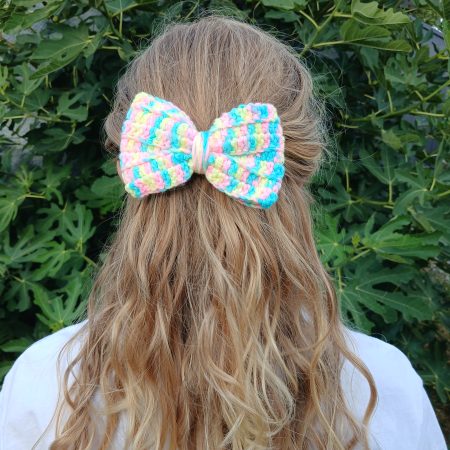 Handmade Crochet Pretty Bow Large.