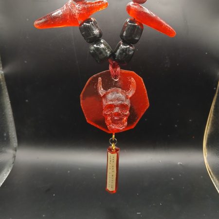 Hunter's Charms - Oni Warlord resin pendant, 5 colours available | Demon Fang, Claw, Skull | LARP, cosplay