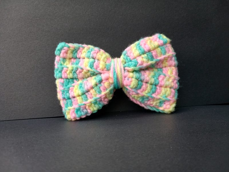 Handmade Crochet Pretty Bow Large.