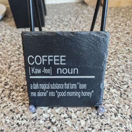 Laser coffee coaster