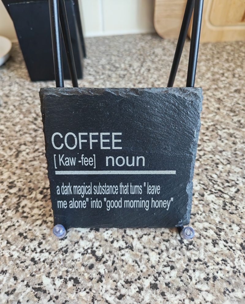 Laser coffee coaster