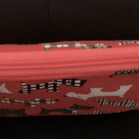 Small Fabric Lined Red Scotty Dog Themed Zipped Purse/Make Up Bag/Pouch