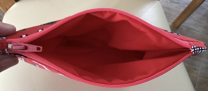 Small Fabric Lined Red Scotty Dog Themed Zipped Purse/Make Up Bag/Pouch