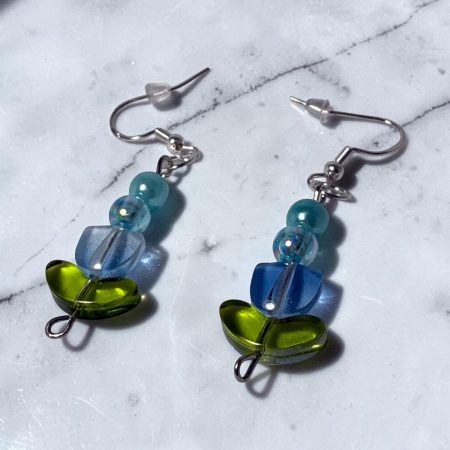 Handmade Tulip Bead Earrings