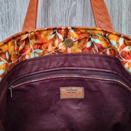 Handmade Autumn Leaf Tote Bag