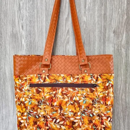 Handmade Autumn Leaf Tote Bag