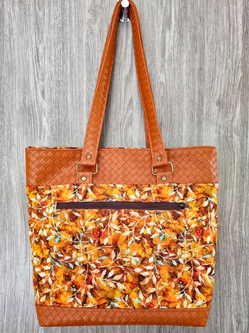 Handmade Autumn Leaf Tote Bag